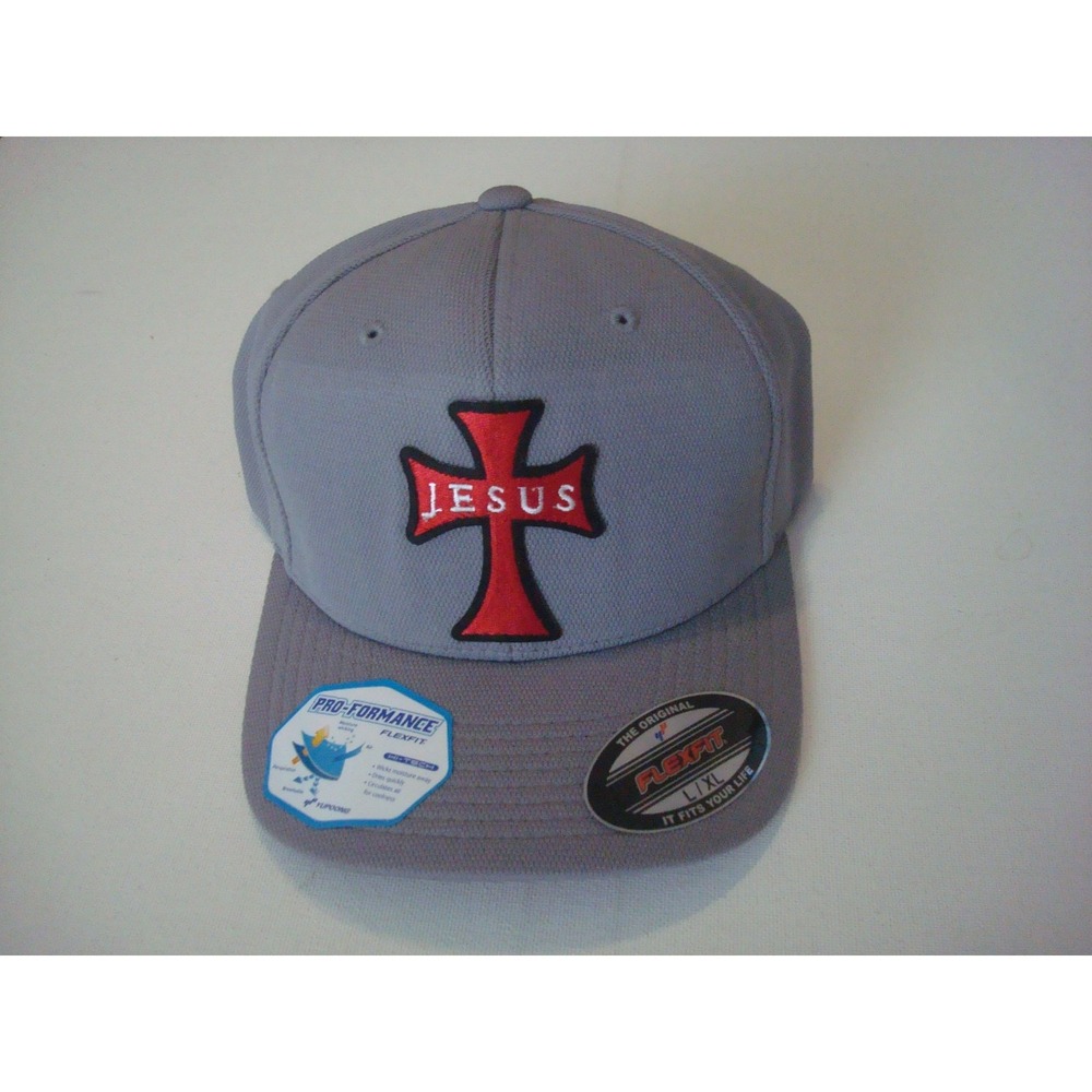 CROSS JESUS CHRISTIAN  BEACH GOLF FITTED BEACH 00S Y2K  HAT CAP VINTAGE  X1